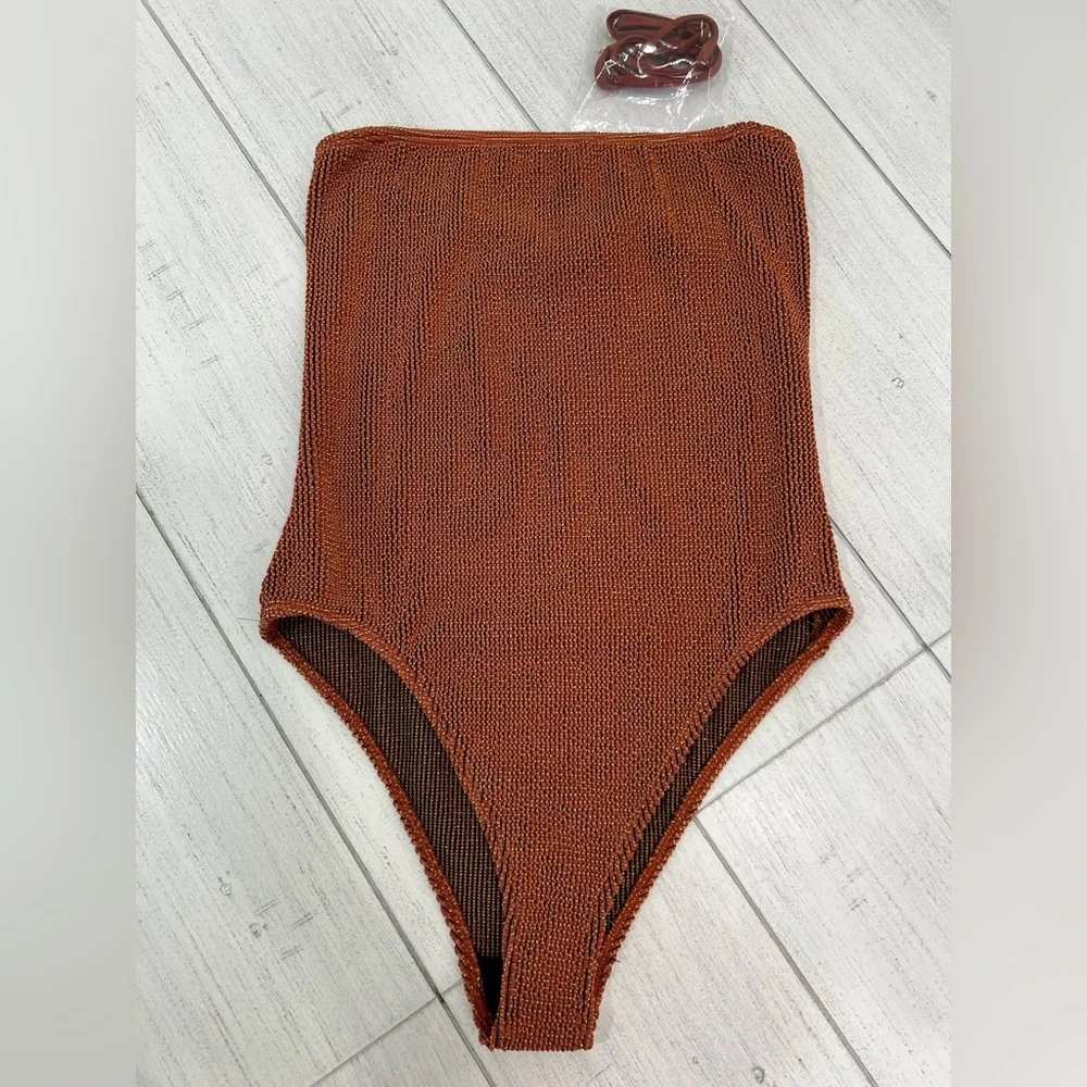 New Beach Riot Crinkle One-Piece Swimsuit NWOT Sparkly Size S